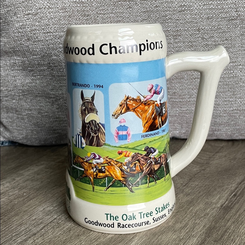 Champions Blue Racing-Print Ceramic Beer Stein